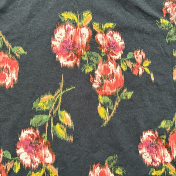 LOFT Dark Floral Turtleneck Top, NWT, L - Picture 2 of 9